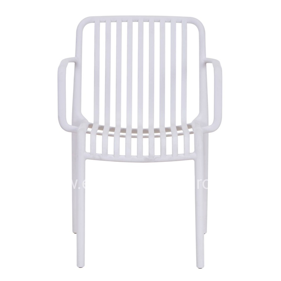 ARMCHAIR OUTDOOR CONVEE HM6105.01 POLYPROPYLENE IN WHITE 55x56x79H cm.