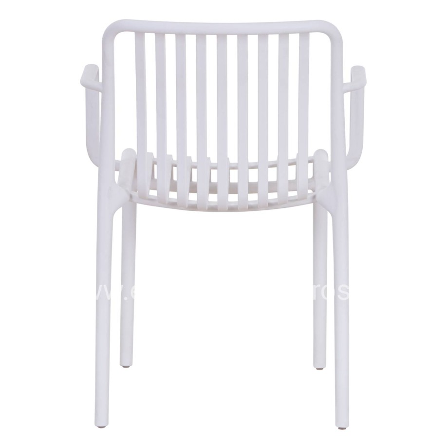 ARMCHAIR OUTDOOR CONVEE HM6105.01 POLYPROPYLENE IN WHITE 55x56x79H cm.