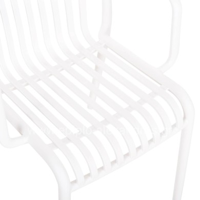ARMCHAIR OUTDOOR CONVEE HM6105.01 POLYPROPYLENE IN WHITE 55x56x79H cm.