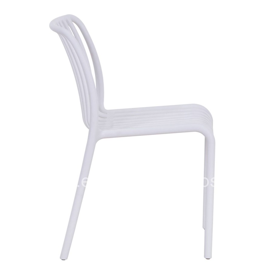 CHAIR OUTDOOR CONVEE HM6104.01 POLYPROPYLENE IN WHITE 48x56x79Hcm.