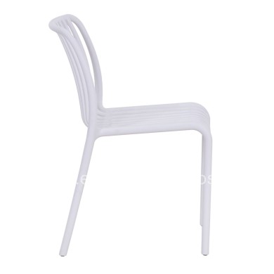 CHAIR OUTDOOR CONVEE HM6104.01 POLYPROPYLENE IN WHITE 48x56x79Hcm.