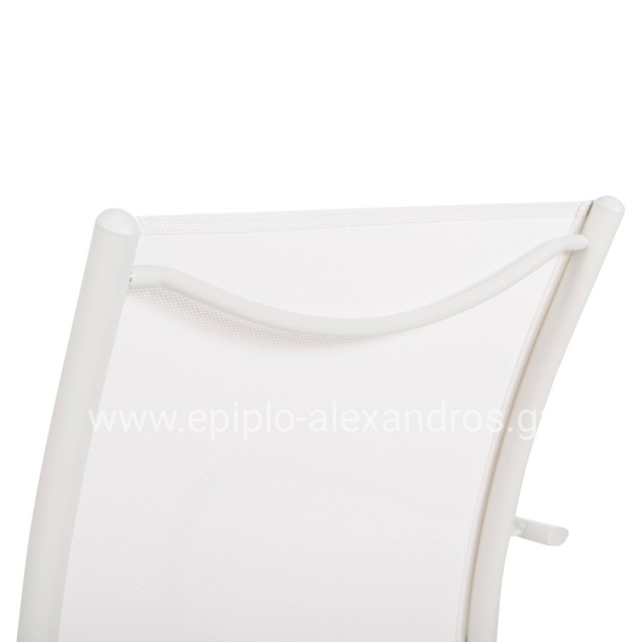 OUTDOOR ARMCHAIR REDAN HM5976.02 WHITE METAL-WHITE TEXTILENE 56x60x88Hcm.