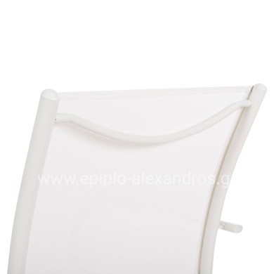 OUTDOOR ARMCHAIR REDAN HM5976.02 WHITE METAL-WHITE TEXTILENE 56x60x88Hcm.