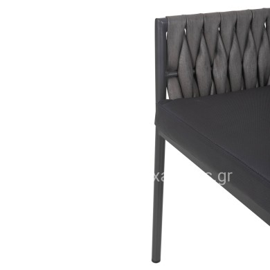 ΠΟΛΥΘΡΟΝΑ ΑΛΟΥΜΙΝΙΟΥ MARTIN HM5564.12 ΑΝΘΡΑΚΙ ΜΕ ΣΥΝΘ.RATTAN ΑΝΘΡΑΚΙ 56x56x80Υεκ.