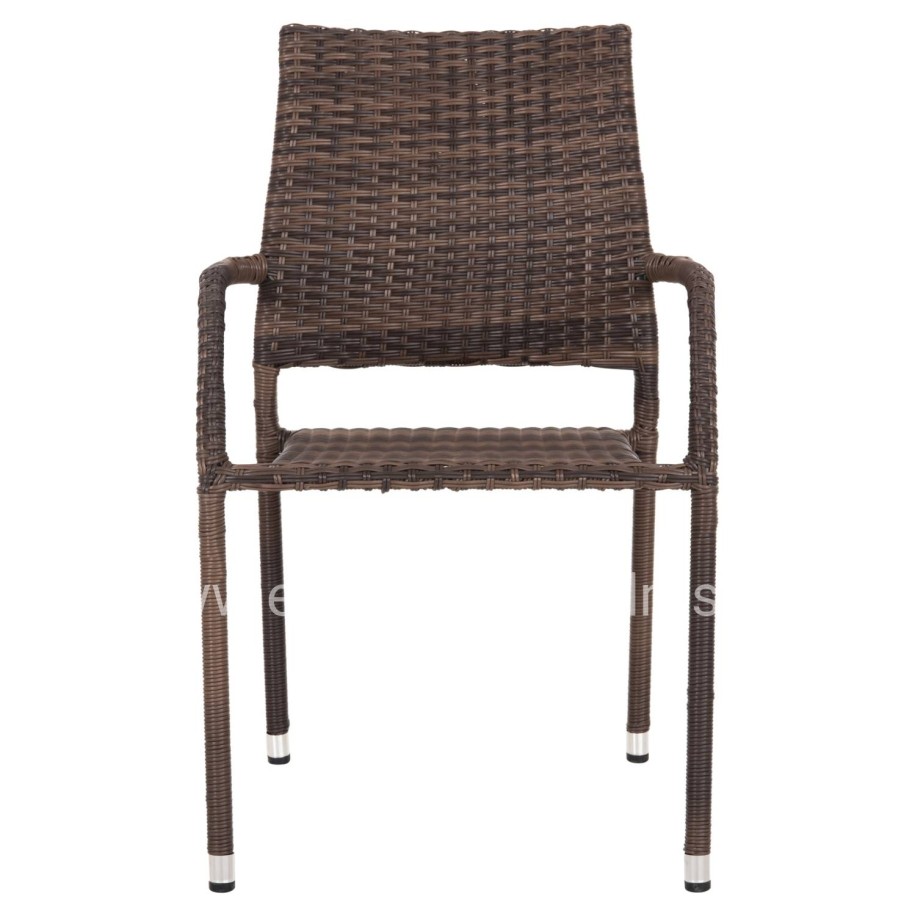 ARMCHAIR OUTDOOR MORNER HM6074.01 METAL-BROWN WICKER 55x58x87H