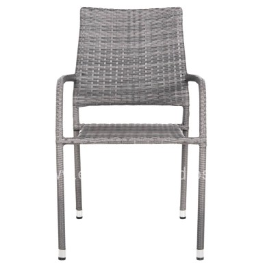 ARMCHAIR OUTDOOR MORNER HM6074.02 METAL-GREY WICKER 55x58x87H.