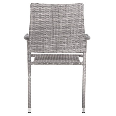 ARMCHAIR OUTDOOR MORNER HM6074.02 METAL-GREY WICKER 55x58x87H.