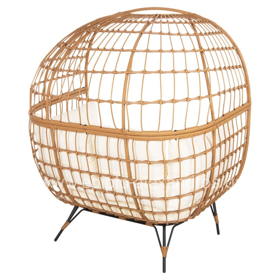 ΠΟΛΥΘΡΟΝΑ ΦΩΛΙΑ MIAMI 2 ΑΤΟΜΩΝ ΤΥΠΟΥ RATTAN HM5870.11 132.5x90x154Υεκ