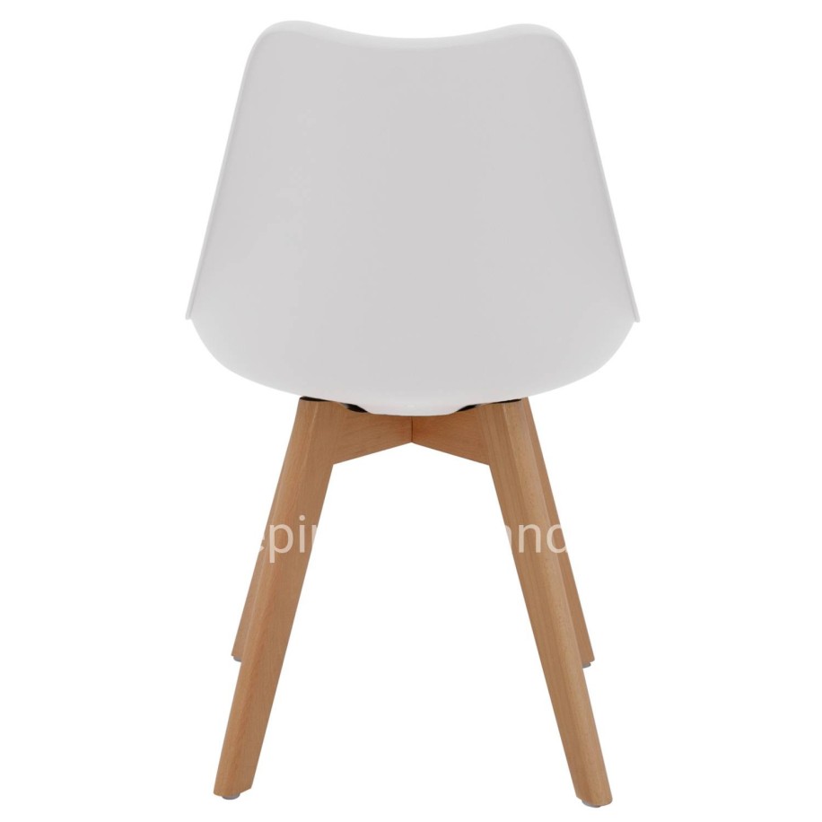 Chair Vegas HM0033.01-wooden legs-white seat-47x56,6x82Υ cm