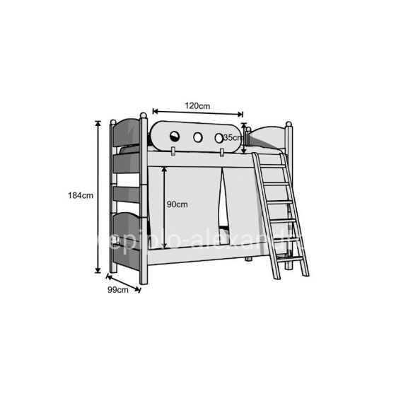 Παιδική Κουκέτα Άμμος 3 Ξύλο Πεύκο Μελιο