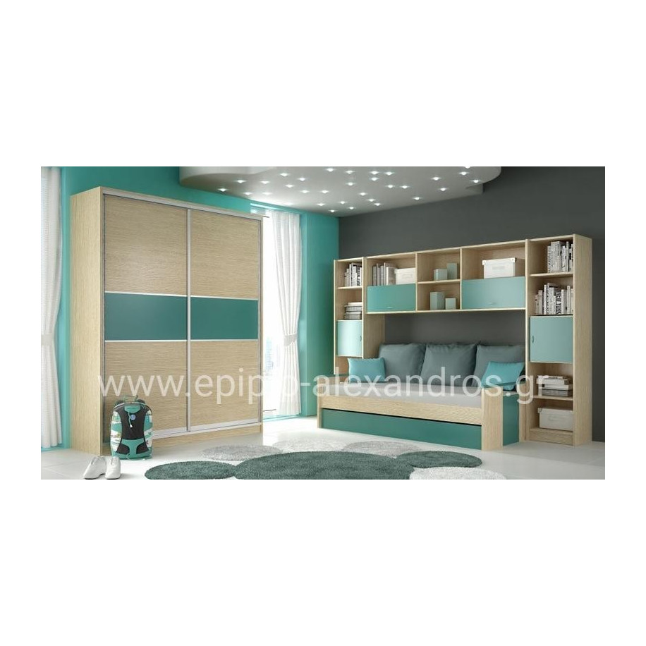 Children Room Amorgos 5 Wood Melamine Oak – Lacquer