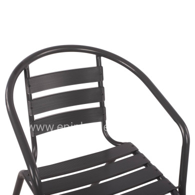 ΠΟΛΥΘΡΟΝΑ LAURA ΜΕΤΑΛΛΙΚΗ ΓΚΡΙ ΜΕ ΦΕΤΕΣ ΑΛΟΥΜΙΝΙΟΥ HM5037.01 54x59x73Υ εκ.