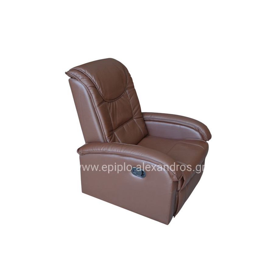 ΠΟΛΥΘΡΟΝΑ RELAX ΜΕ ΜΗΧΑΝΙΣΜΟ MASSAGE ROCCA HM0026.03 PU ΚΑΦΕ ΣΚΟΥΡΟ 80x96x97 εκ.