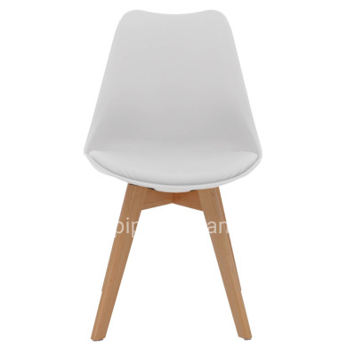 Chair Vegas HM0033.01-wooden legs-white seat-47x56,6x82Υ cm