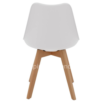 Chair Vegas HM0033.01-wooden legs-white seat-47x56,6x82Υ cm