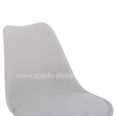 Chair Vegas HM0033.01-wooden legs-white seat-47x56,6x82Υ cm