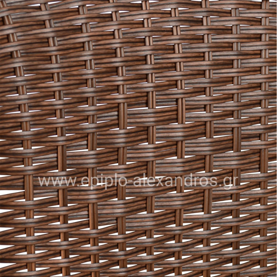 ΠΟΛΥΘΡΟΝΑ ΚΑΡΕΚΛΑ CAMEL HM5015.02 ΚΑΦΕ ΜΕΤΑΛΛΙΚΗ ΜΕ WICKER ΚΑΦΕ 48x48-53x72 cm