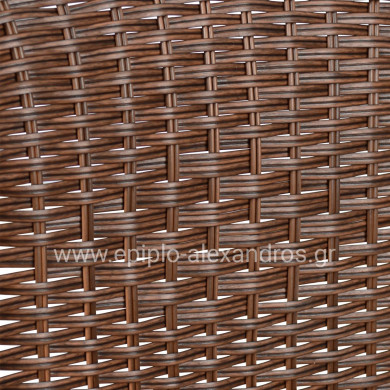 ΠΟΛΥΘΡΟΝΑ ΚΑΡΕΚΛΑ CAMEL HM5015.02 ΚΑΦΕ ΜΕΤΑΛΛΙΚΗ ΜΕ WICKER ΚΑΦΕ 48x48-53x72 cm