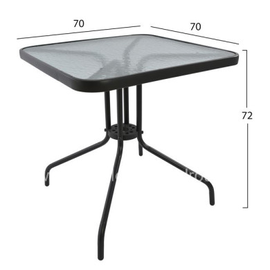 ΣΕΤ ΤΡΑΠΕΖΑΡΙΑΣ 3ΤΜΧ ΜΕ 2 ΚΑΡΕΚΛΕΣ & ΤΡΑΠΕΖΙ 70x70 HM5182.01