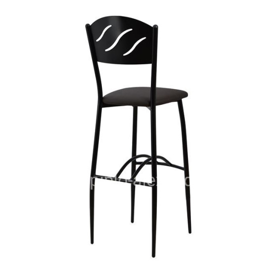 ΣΚΑΜΠΩ ΜΠΑΡ ΜΑΥΡΟ ΜΕΤΑΛΛΙΚΟ ΚΥΜΑ ΜΕ PU ΚΑΦΕ 40x44x114 εκ