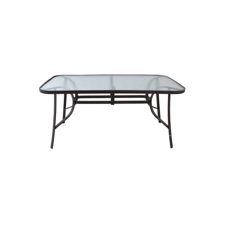 ΤΡΑΠΕΖΙ BRUNO 160Χ90Χ72Υεκ. ΜΕΤΑΛΛΙΚΟ ΚΑΦΕ ΜΕ ΓΥΑΛΙΝΗ ΕΠΙΦΑΝΕΙΑ HM5074.02