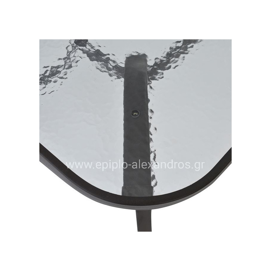 ΤΡΑΠΕΖΙ BRUNO 160Χ90Χ72Υεκ. ΜΕΤΑΛΛΙΚΟ ΚΑΦΕ ΜΕ ΓΥΑΛΙΝΗ ΕΠΙΦΑΝΕΙΑ HM5074.02