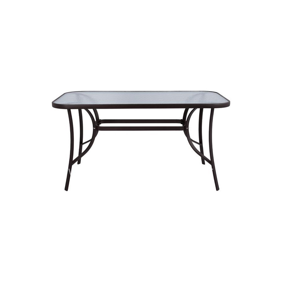 ΤΡΑΠΕΖΙ BRUNO 140Χ80Χ72Υεκ. ΚΑΦΕ ΜΕΤΑΛΛΙΚΟ ΜΕ ΓΥΑΛΙΝΗ ΕΠΙΦΑΝΕΙΑ HM5106.02