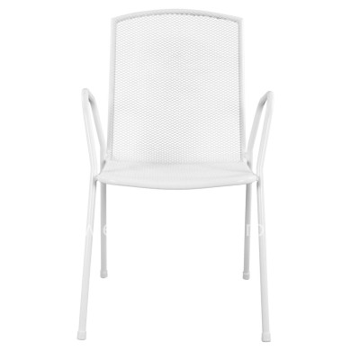 ΚΑΡΕΚΛΑ ΠΟΛΥΘΡΟΝΑ ΜΕΤΑΛΛΙΚΗ ΛΕΥΚΗ ELIJAH HM5005.02 54x62x89Υ ΕΚ.