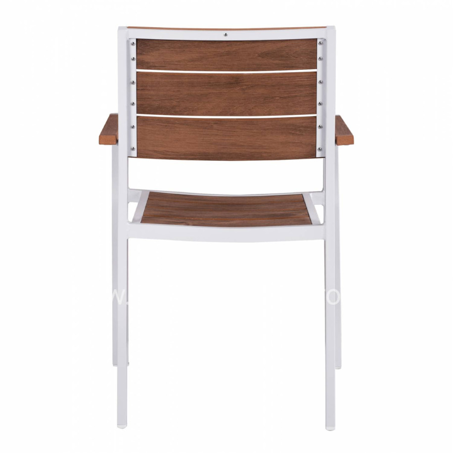 ΠΟΛΥΘΡΟΝΑ ΑΛΟΥΜΙΝΙΟΥ SAGA ΛΕΥΚΗ ΜΕ POLYWOOD HM5127.01 55x56x85Υ εκ.