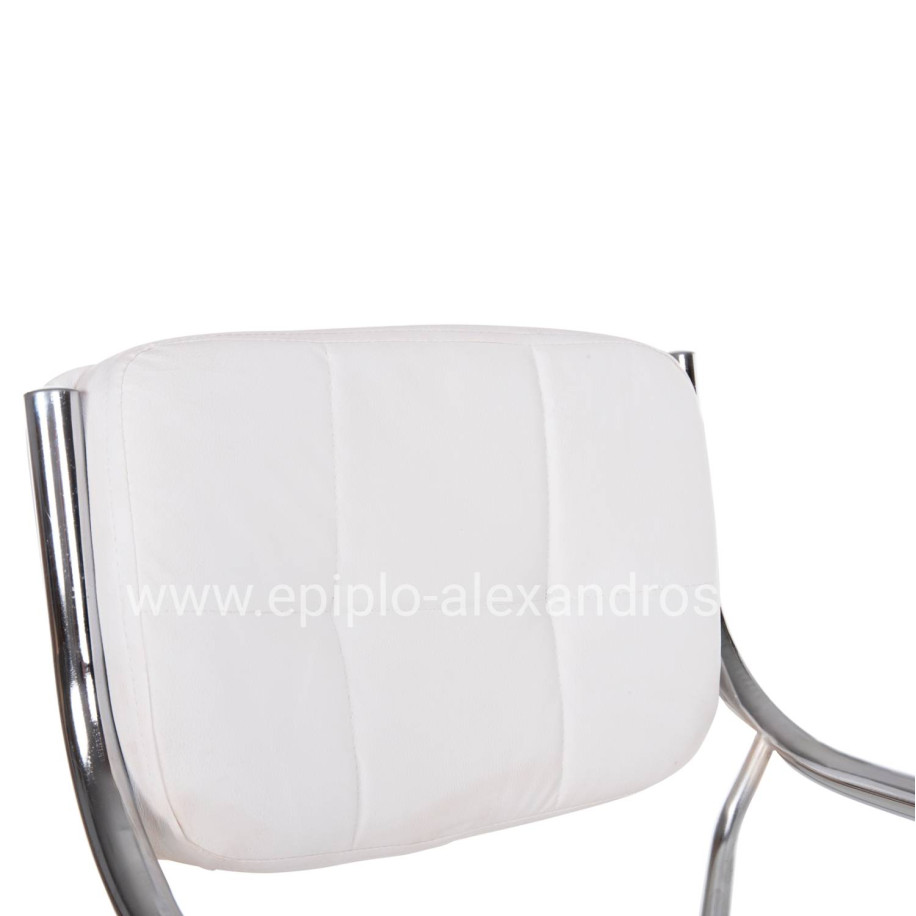 ΚΑΡΕΚΛΑ ΓΡΑΦΕΙΟΥ ΕΠΙΣΚΕΠΤΟΥ OBERON HM1018.02 ΑΣΠΡΟ PU 51x52x88Yεκ.