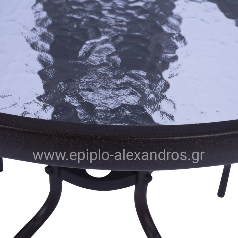 ΤΡΑΠΕΖΙ LIMA Φ70Χ70Υεκ. ΜΕΤΑΛΛΙΚΟ ΚΑΦΕ ΜΕ ΓΥΑΛΙΝΗ ΕΠΙΦΑΝΕΙΑ HM5146.02