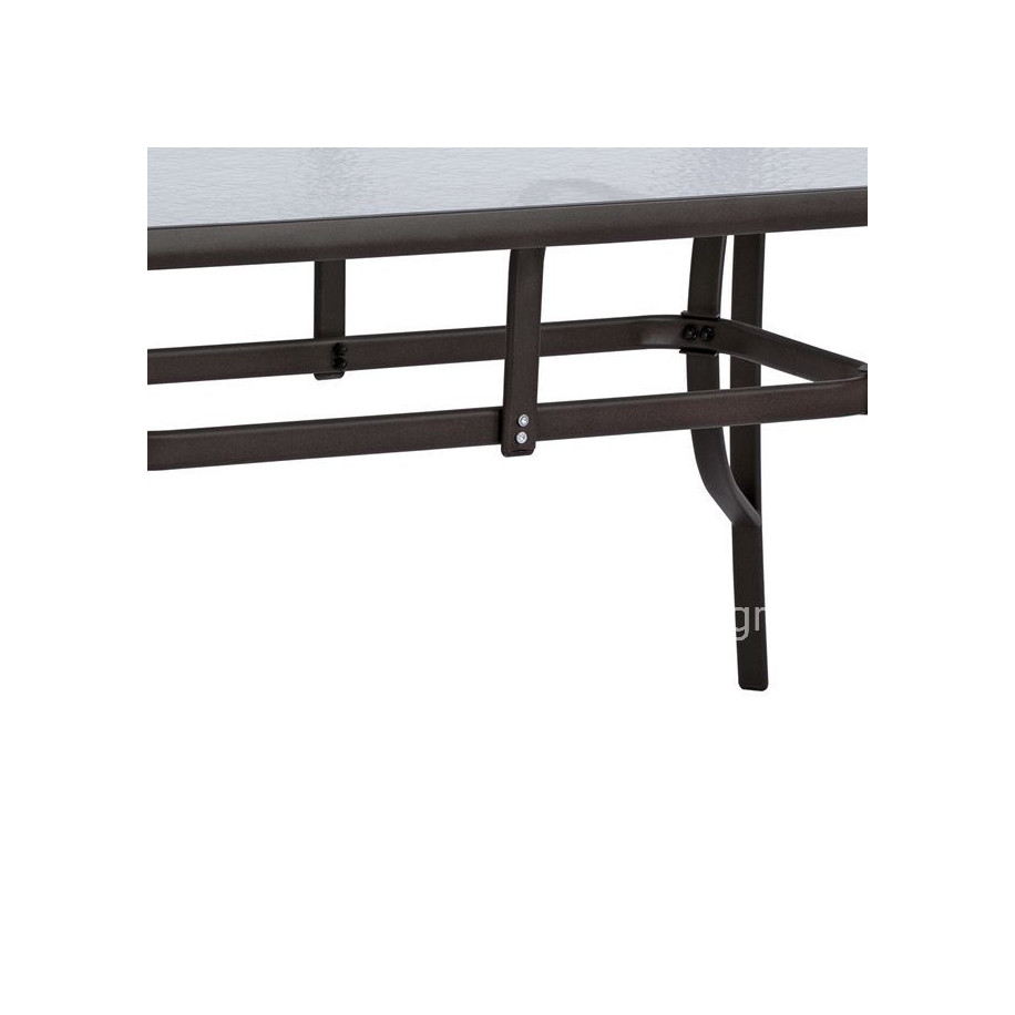 ΤΡΑΠΕΖΙ BRUNO 150X90Χ72Υεκ. ΚΑΦΕ ΜΕΤΑΛΛΙΚΟ ΜΕ ΓΥΑΛΙΝΗ ΕΠΙΦΑΝΕΙΑ HM5145.02