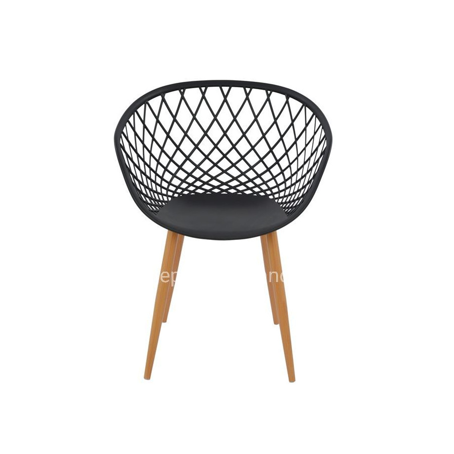 ΠΟΛΥΘΡΟΝΑ ΠΟΛΥΠΡΟΠΥΛΕΝΙΟΥ ΜΑΥΡΗ ΜΕ ΜΕΤΑΛΛΙΚΑ ΠΟΔΙΑ ΑΠΟΜΙΜΗΣΗ ΞΥΛΟΥ ARIADNE HM8001.02 62,5x56x80 εκ.