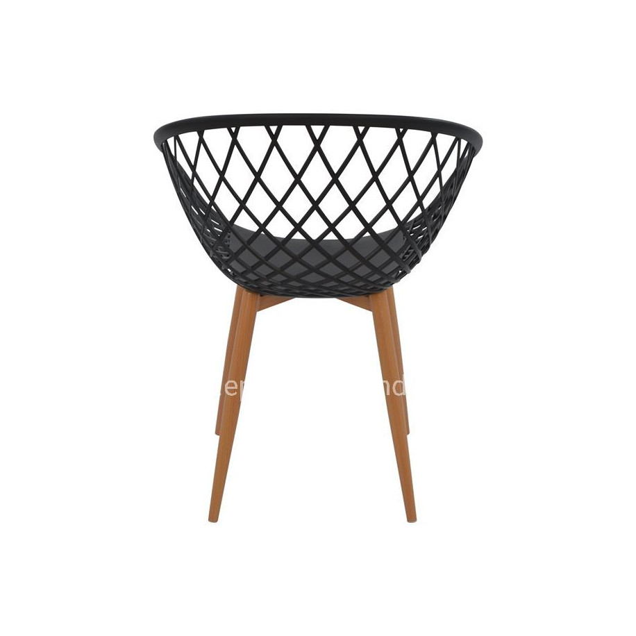 ΠΟΛΥΘΡΟΝΑ ΠΟΛΥΠΡΟΠΥΛΕΝΙΟΥ ΜΑΥΡΗ ΜΕ ΜΕΤΑΛΛΙΚΑ ΠΟΔΙΑ ΑΠΟΜΙΜΗΣΗ ΞΥΛΟΥ ARIADNE HM8001.02 62,5x56x80 εκ.