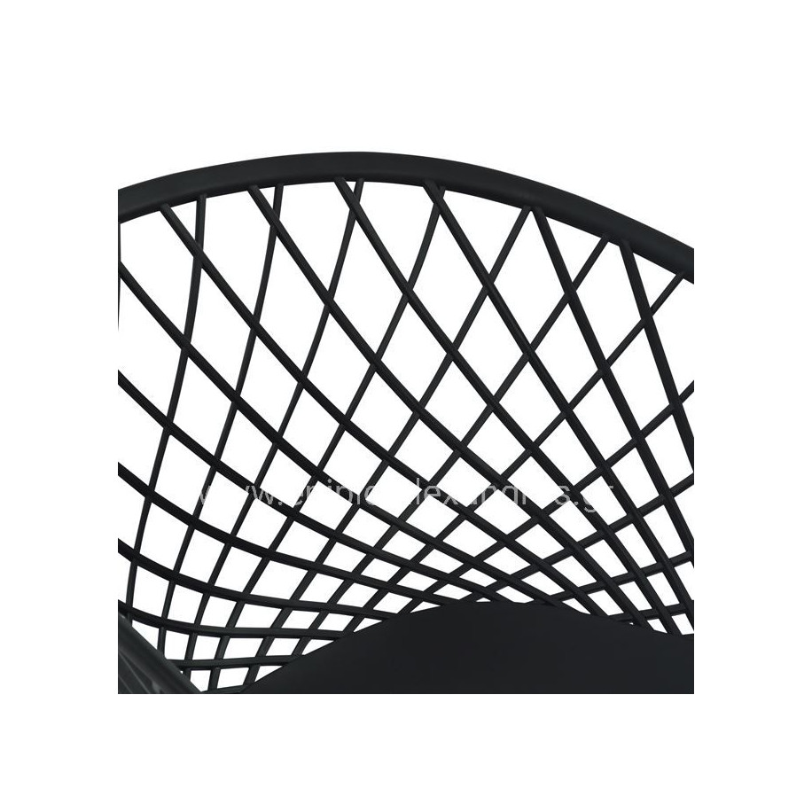 ΠΟΛΥΘΡΟΝΑ ΠΟΛΥΠΡΟΠΥΛΕΝΙΟΥ ΜΑΥΡΗ ΜΕ ΜΕΤΑΛΛΙΚΑ ΠΟΔΙΑ ΑΠΟΜΙΜΗΣΗ ΞΥΛΟΥ ARIADNE HM8001.02 62,5x56x80 εκ.