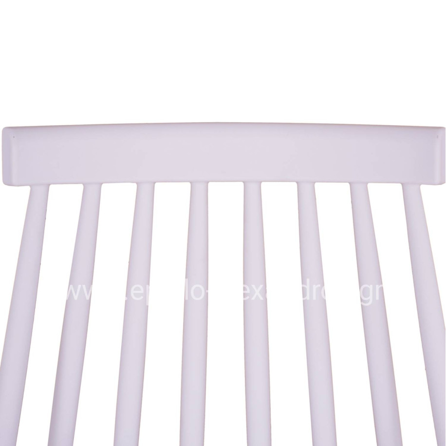 ΚΑΡΕΚΛΑ ΤΡΑΠΕΖΑΡΙΑΣ HM8052.01 VANESSA ΛΕΥΚΗ ΜΕ ΜΕΤΑΛΛΙΚΑ ΠΟΔΙΑ 43x46,5x82 εκ.