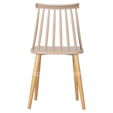 ΚΑΡΕΚΛΑ ΤΡΑΠΕΖΑΡΙΑΣ HM8052.25 VANESSA ΚΑΠΟΥΤΣΙΝΟ ΜΕ ΜΕΤΑΛΛΙΚΑ ΠΟΔΙΑ 42,5x44x81Υ εκ.