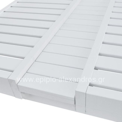 ΞΑΠΛΩΣΤΡΑ ΞΥΛΙΝΗ ΔΙΠΛΗ ΜΥΚΟΝΟΣ ΛΕΥΚΗ ΜΕ ΟΥΡΑΝΟ 205x167x212 cm HM5428