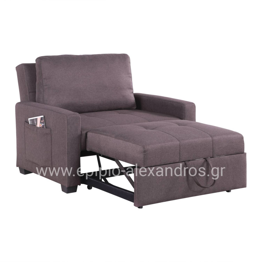 ΠΟΛΥΘΡΟΝΑ-ΚΡΕΒΑΤΙ KANNA HM3083.01 ΚΑΦΕ ΥΦΑΣΜΑ 112x96x85Υεκ.