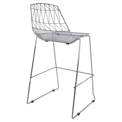 Bar Stool Metallic HM5465.100 Lux Chromed color 57x56,5x107cm