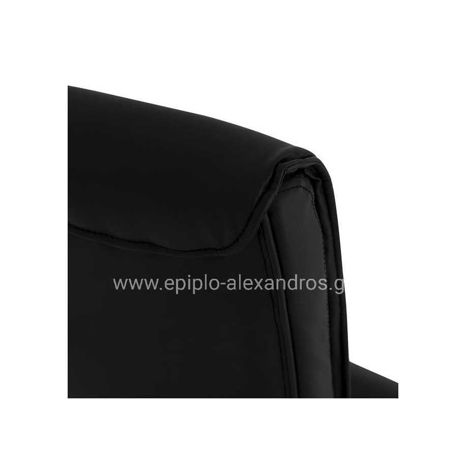 ΠΟΛΥΘΡΟΝΑ JACOB HM1045.11 ΜΑΥΡΟ PU ΜΕ ΒΑΣΗ ΧΡΩΜΙΟΥ 57x66,5x102 cm