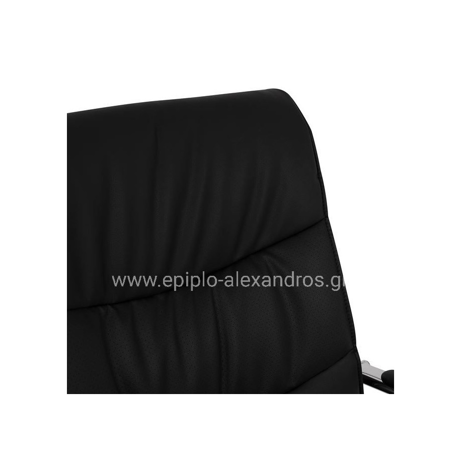 ΠΟΛΥΘΡΟΝΑ JACOB HM1045.11 ΜΑΥΡΟ PU ΜΕ ΒΑΣΗ ΧΡΩΜΙΟΥ 57x66,5x102 cm