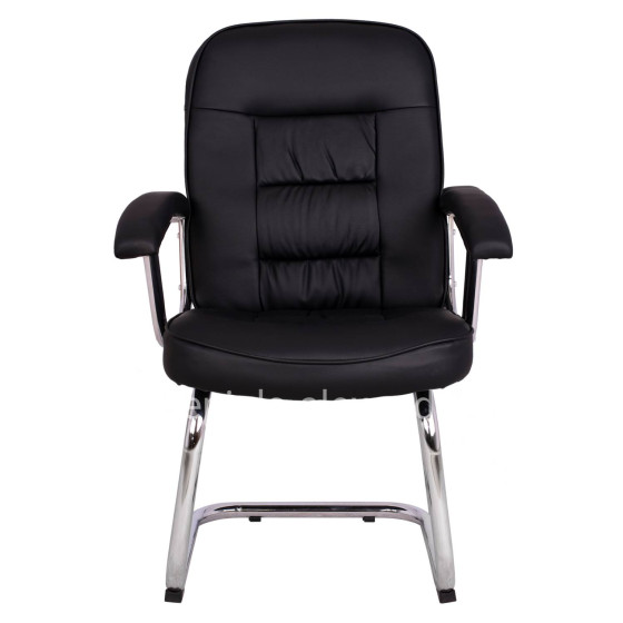 ΚΑΡΕΚΛΑ ΣΥΝΕΡΓΑΣΙΑΣ AMBREY HM1114 ΜΕ ΜΑΥΡΟ PU ΜΕ ΒΑΣΗ ΧΡΩΜΙΟΥ 61.5x62x98 cm.