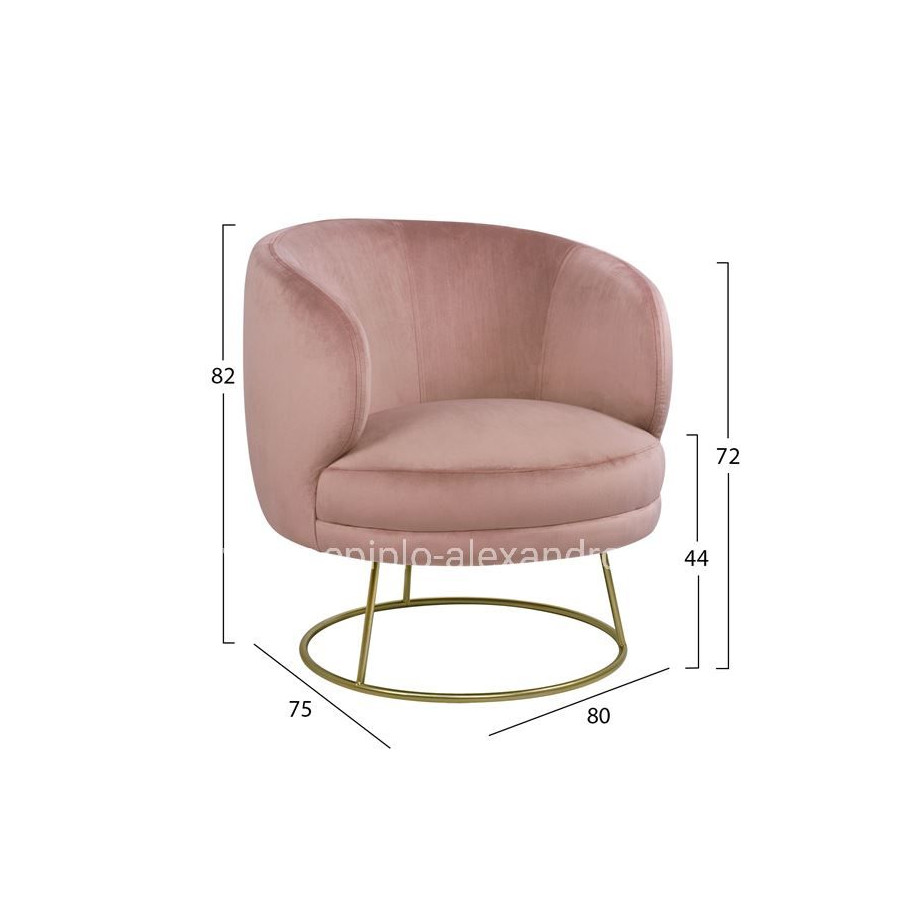 ΠΟΛΥΘΡΟΝΑ ΑΠΟ ΒΕΛΟΥΔΟ ΣΑΠΙΟ ΜΗΛΟ ΜΕ ΧΡΥΣΗ ΒΑΣΗ ARIEN HM8403.02 80x75x82Υ εκ.