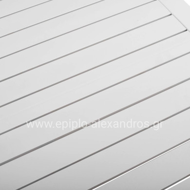 ΤΡΑΠΕΖΙ ΑΛΟΥΜΙΝΙΟΥ SAHIRA ΣΕ ΛΕΥΚΗ ΑΠΟΧΡΩΣΗ 80Χ80X75,5Υεκ. HM5572.01