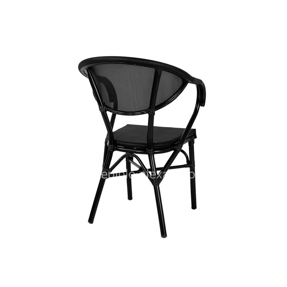 ΠΟΛΥΘΡΟΝΑ ΑΛΟΥΜΙΝΙΟΥ CLAY BAMBOO LOOK ΜΑΥΡΗ ΜΕ TEXTLINE HM5025.02 59x60x82 cm