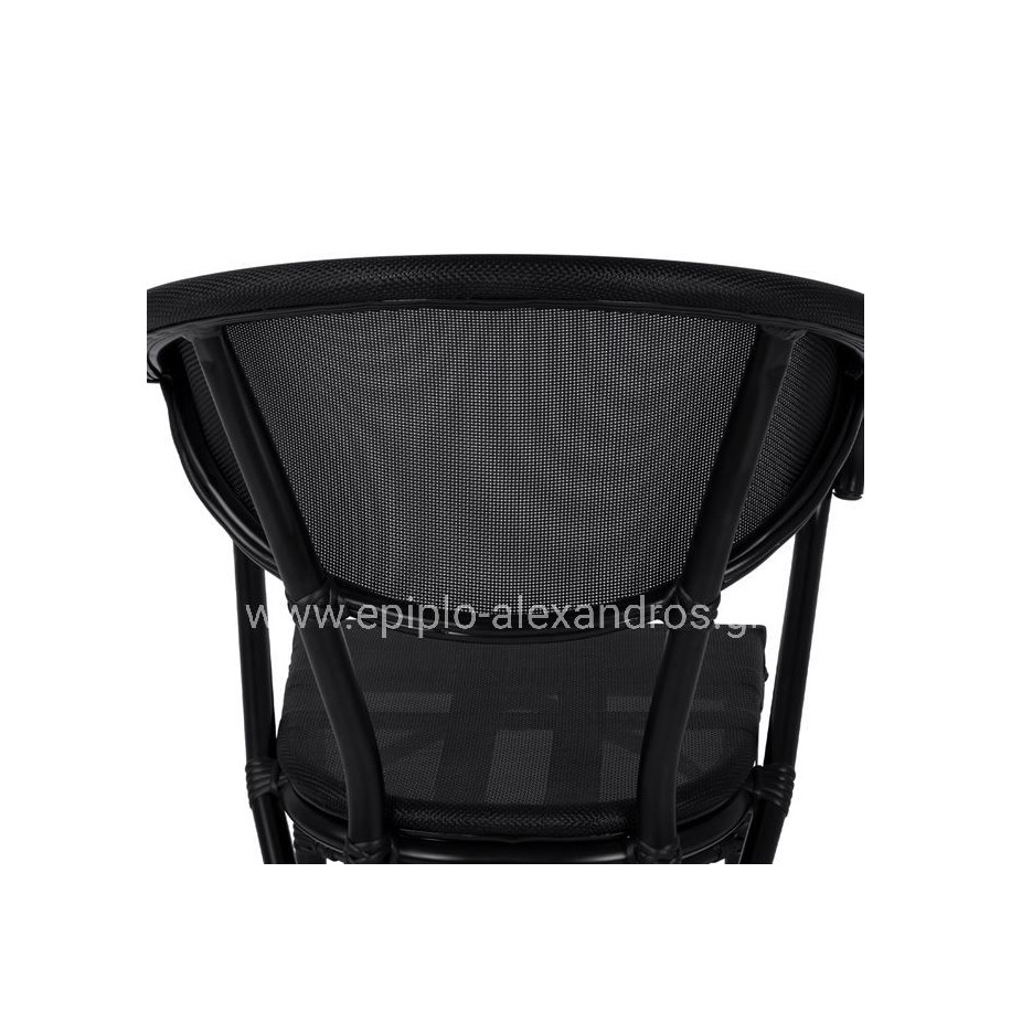 ΠΟΛΥΘΡΟΝΑ ΑΛΟΥΜΙΝΙΟΥ CLAY BAMBOO LOOK ΜΑΥΡΗ ΜΕ TEXTLINE HM5025.02 59x60x82 cm