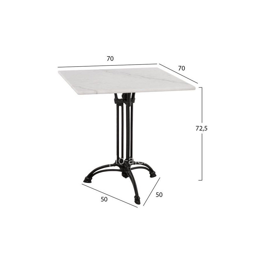 ΤΡΑΠΕΖΙ CERAPHIN ΜΕ 3ΝΥΧΗ ΒΑΣΗ ΑΠΟ ΜΑΝΤΕΜΙ HM5611 ΜΕ ΜΑΡΜΑΡΟ 70Χ70Χ72,5Υ εκ.