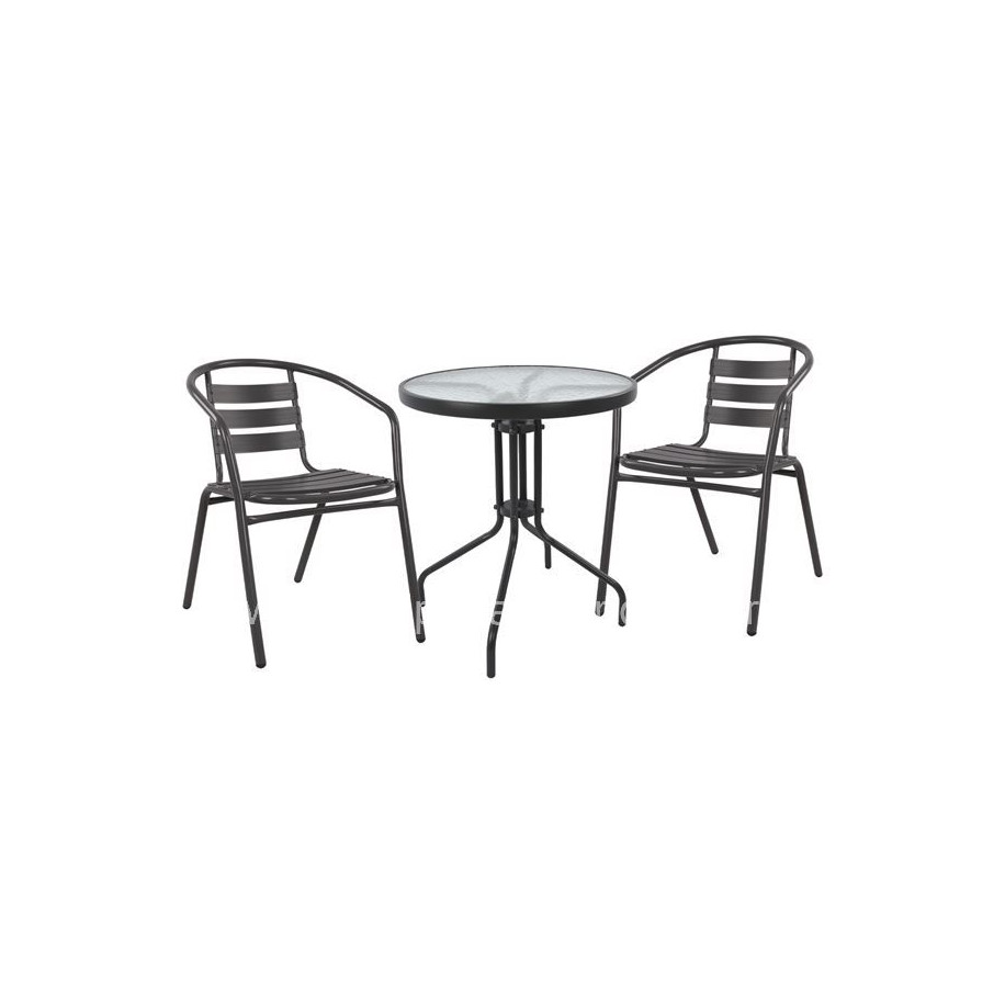 ΣΕΤ 3ΤΜΧ ΜΕ ΤΡΑΠΕΖΙ LIMA Φ60Χ70Υ & ΠΟΛΥΘΡΟΝΕΣ LAURA ΓΚΡΙ ΧΡΩΜΑ HM10467