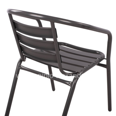 ΣΕΤ 3ΤΜΧ ΜΕ ΤΡΑΠΕΖΙ FIGO 70Χ70Χ72Υ & ΠΟΛΥΘΡΟΝΕΣ LAURA ΓΚΡΙ ΧΡΩΜΑ HM10469